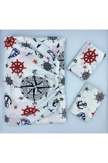pınarhome collectıon Fabric Fitted Sheet for Pad Beds + Pillow Case with Cover (Corner Depth 30 Cm) New Season***