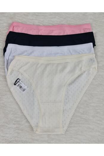 Tutku Slip de bikini jacquard de 3 culori mixte pentru damă