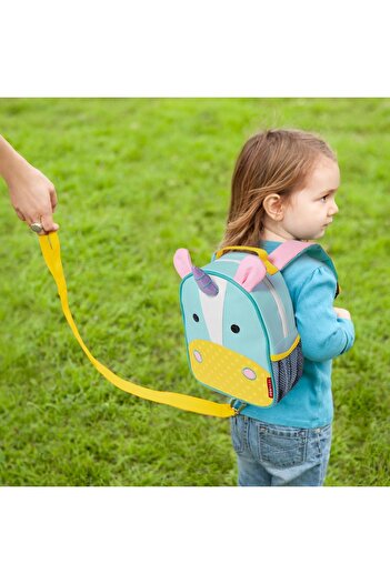 Skip Hop Children's Blue Unicorn Zoo Safety Belt School Bag