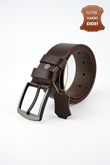 nazenintasarımlar Men's Genuine Buffalo Leather Denim Linen Sports Belt