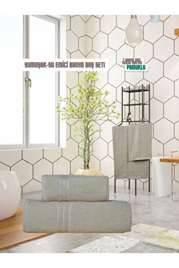 Şelale Sude 1 Piece Bath Towel 90x140 1 Piece Head Towel 50x90 Bath Head/Bathroom Set