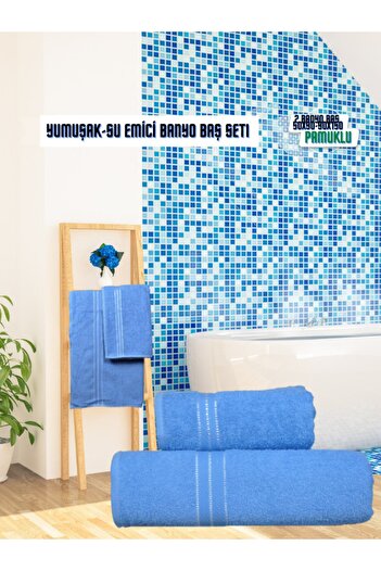 Şelale Sude 1 Piece Bath Towel 90x140 1 Piece Head Towel 50x90 Bath Head/Bathroom Set