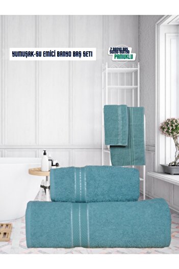 Şelale Sude 1 Piece Bath Towel 90x140 1 Piece Head Towel 50x90 Bath Head/Bathroom Set