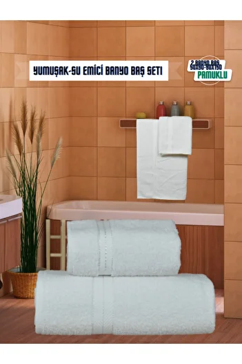 Şelale Sude 1 Piece Bath Towel 90x140 1 Piece Head Towel 50x90 Bath Head/Bathroom Set