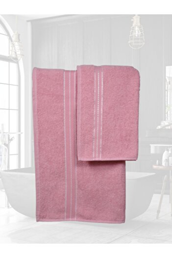 Şelale Sude Bath Towel - 90X140 Head Towel 50X90 Bath Set