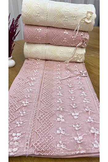 AYHANHOME 50x90 4 шт 100 Рушник бавовняний велюр велюр Gupurlu бант з візерунком
