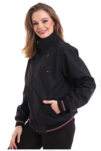 Everest Women's Seasonal Stand Collar Lined Water Repellent Oversize Coat with Pockets