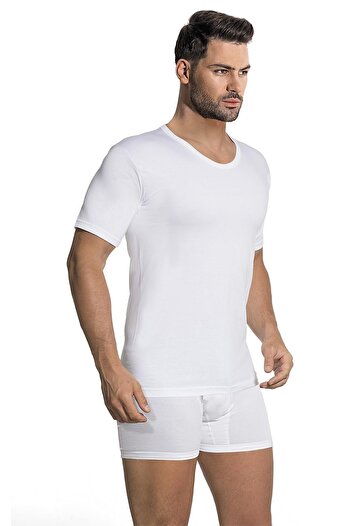 Doremi Combed Cotton Men's Short Sleeve Undershirt