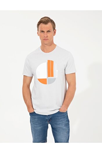 Pierre Cardin Μπλουζάκι Crew Neck Grey Slim Fit