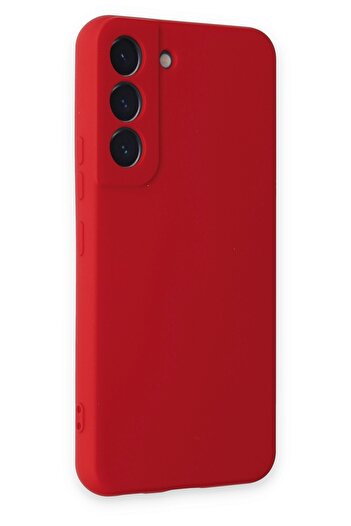 HappyCase Samsung Galaxy S22 Kılıf Nano Içi Kadife Silikon - Kırmızı