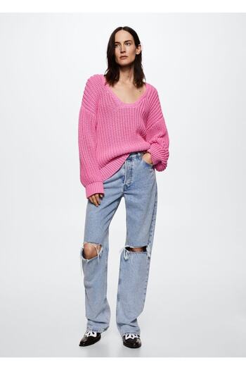 MANGO Woman Thick Knitted Sweater