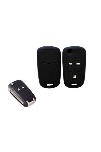 Point Opel 3-Key Silicone Key Case Black Color