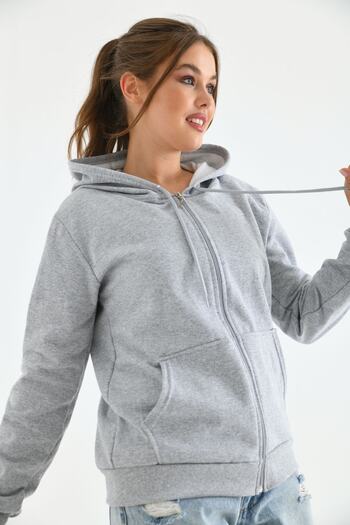VOLT CLOTHİNG Unisex Kapüşonlu Fermuarlı Sweat