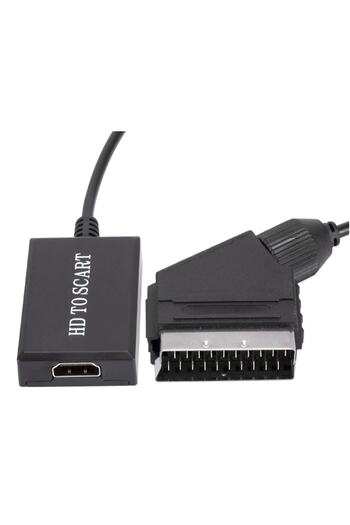 Alfais 1080P Hd Av Video Converter to HDMI to Scart Adapter, Compatible 1021572