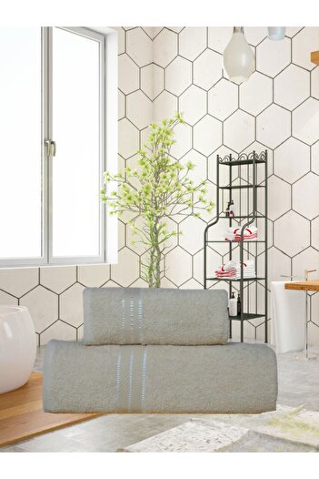 Şelale Sude 1 Piece Bath Towel 90x140 1 Piece Head Towel 50x90 Bath Head/Bathroom Set