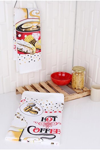 Baveno 100% Cotton 2-Piece 50x70 Printed Kitchen Drying Towel & Napkin