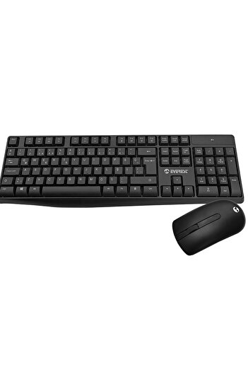 Everest KM-7500 Siyah Kablosuz Uyumlu Q Multimedia Klavye + Mouse Set