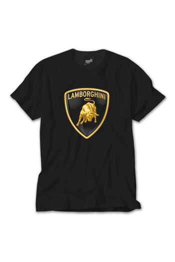 Z zepplin Lamborghini Logo 2 Siyah Tişört