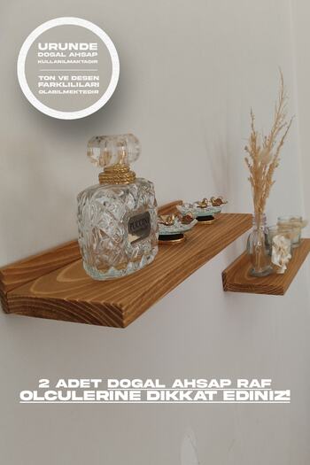 Moola Wooden Wall Shelf, Solid Wood Shelf, Double Wall Shelf