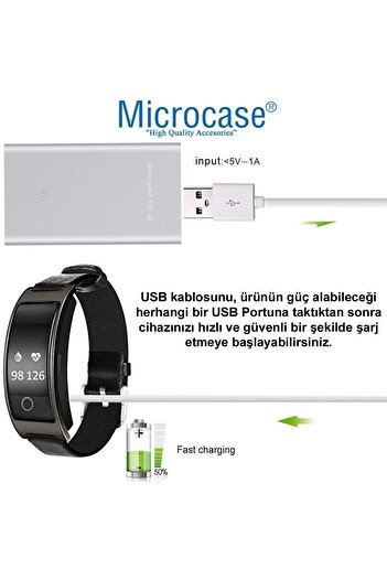 Microcase 2 Pin 4.0 Mm Konnektör Akıllı Saatler Için Manyetik Şarj Kablosu - Al2748