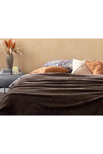 English Home Softy Wellsoft Double Blanket 200x220 Cm Chocolate