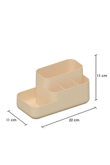 DOVİHOME Elanor Makeup and Cosmetics Organizer Cream
