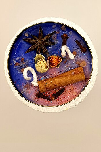 FANTASTİK SANAT ATÖLYESİ Dekoratif Hediyelik Venüs Kızı Aşka Çağrı Serisi Metal Teneke Astroloji Ritüel Soya Wax Kutu Mum