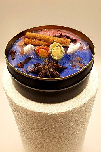 FANTASTİK SANAT ATÖLYESİ Dekoratif Hediyelik Venüs Kızı Aşka Çağrı Serisi Metal Teneke Astroloji Ritüel Soya Wax Kutu Mum