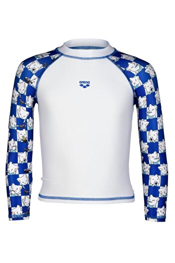 ARENA FRIENDS KIDS UV L-S TEE ΤΥΡΚΟΥΑΖ ΛΕΥΚΟ Μπλουζάκι με προστασία UV