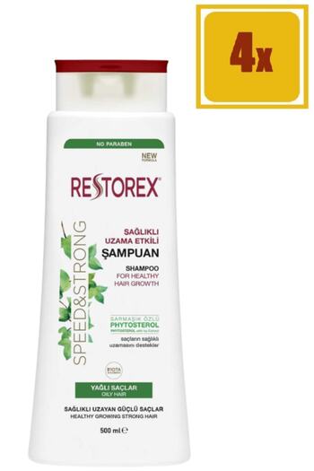 Restorex شامبو للشعر الدهني 500 مل - 4 قطع