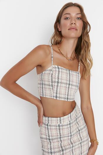 Trendyol Collection Ecru Woven Strap Blouse TWOAW23BZ00327