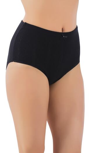 LÜXDRM Pack of 10, Cotton & Lycra, Jacquard, For Wide Hips, Super High Waist, Bato Panties 095