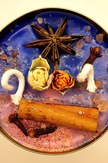 FANTASTİK SANAT ATÖLYESİ Dekoratif Hediyelik Venüs Kızı Aşka Çağrı Serisi Metal Teneke Astroloji Ritüel Soya Wax Kutu Mum