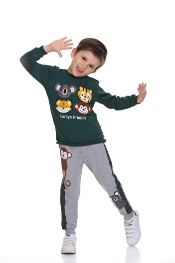 Cicitime Monkey Embroidered Boy's Suit