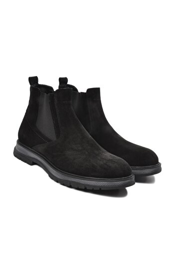 Fosco Men's Chelsea Boots 2603 - Black Nubuck Leather