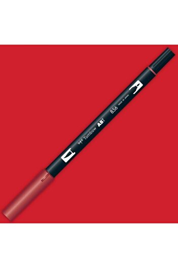 Tombow Dual Brush Pen Graphic Pen - Ab-t Poppy Red (Chinese Red) 856