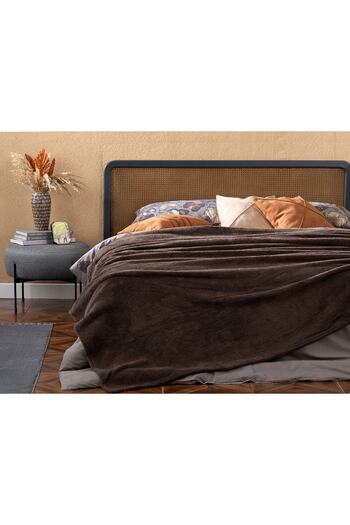 English Home Softy Wellsoft Double Blanket 200x220 Cm Chocolate