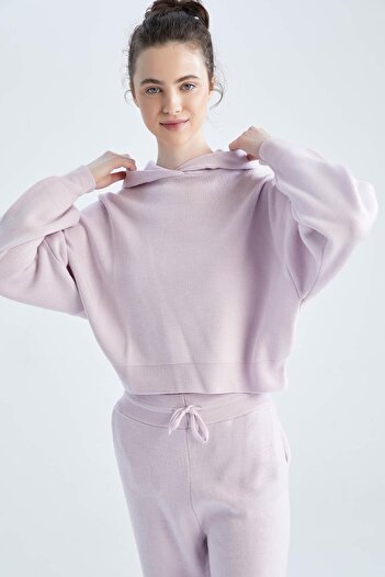 DeFacto Oversize Fit Hooded Sweater