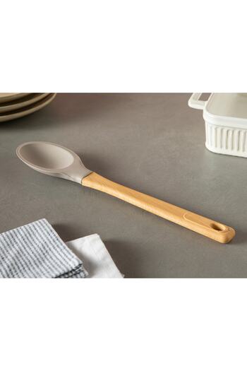 English Home Eddy Silicone Serving Spoon 29 Cm Dark Beige