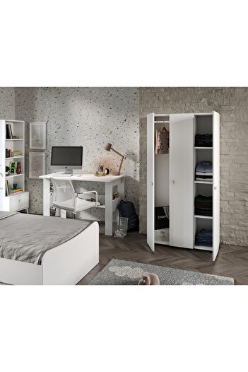 WENCE Selen Çocuk Odası Takımı Beyaz - 5 Parçalı Tamamı 1. Kalite Mdf