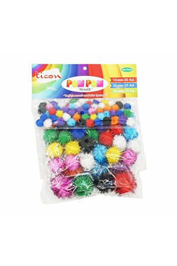Ticon Pompom Metallic Mixed (10-20-30mm)