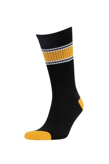 DeFacto Fit Men's Cotton 3-Piece Long Socks