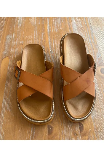 Puly Akınalbella Cross Men's Slippers Narrow Fit