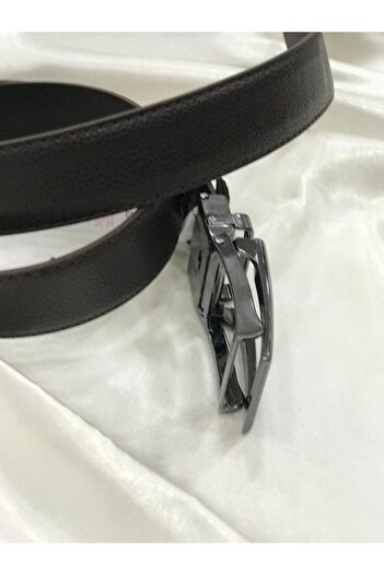 U.S. Polo Assn. Ανδρική δερμάτινη ζώνη με πόρπη σε καφέ χρώμα