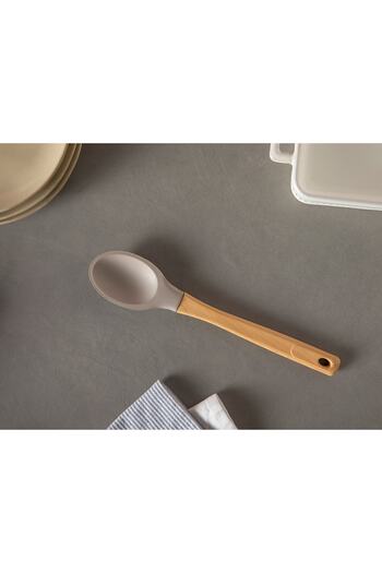 English Home Eddy Silicone Serving Spoon 29 Cm Dark Beige