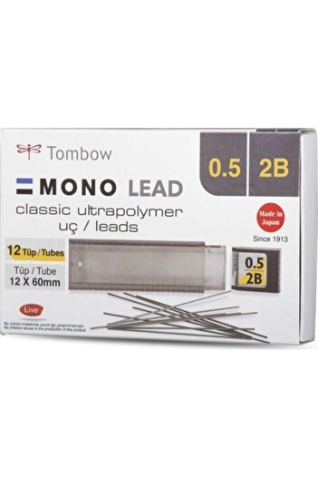 Tombow 2b سلك أحادي 0.5 مم دقيقة طرف علبة 12 قطعة