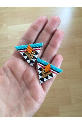 dilarita Miyuki Ethnic Woven Earrings