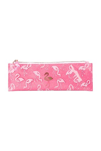 Pyrus Flamingo Glitter Thin Pencil Case