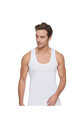 Tutku Elit 1001 Men's Combed Cotton Strappy Undershirt 3 Pieces