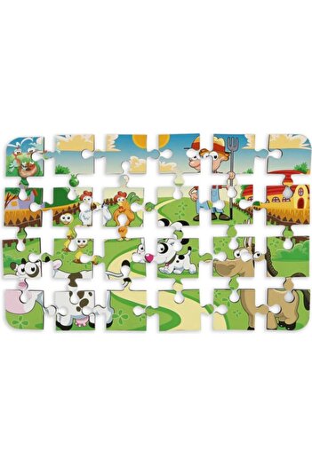 MAKETÇİNİZ 4 Adet 24 Parça Ahşap Puzzle Yapboz Set-3